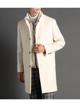 【ニコル/NICOLE / MEN】のウールビーバー スタンドカラーコート 人気、トレンドファッション・服の通販 founy(ファニー) ファッション Fashion メンズファッション Fashion for Men スタイリッシュ Stylish, Fashionable スタンド Stand Collar, Upright Stand ポケット Pocket, Pocket Detail モダン Modern, Contemporary ロング Long, Long-Length エレガント 上品 Elegant |ID:prp329100004686046