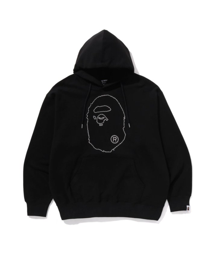 【アベイシングエイプ/A BATHING APE / MEN】のSTUDDED APE HEAD RELAXED FIT PULLOVER インテリア・キッズ・メンズ・レディースファッション・服の通販 founy(ファニー) https://founy.com/ ファッション Fashion メンズファッション Fashion for Men シンプル Simple, Minimal スタッズ Studs, Metal Accents |ID: prp329100004686058 ipo3291000000033839423