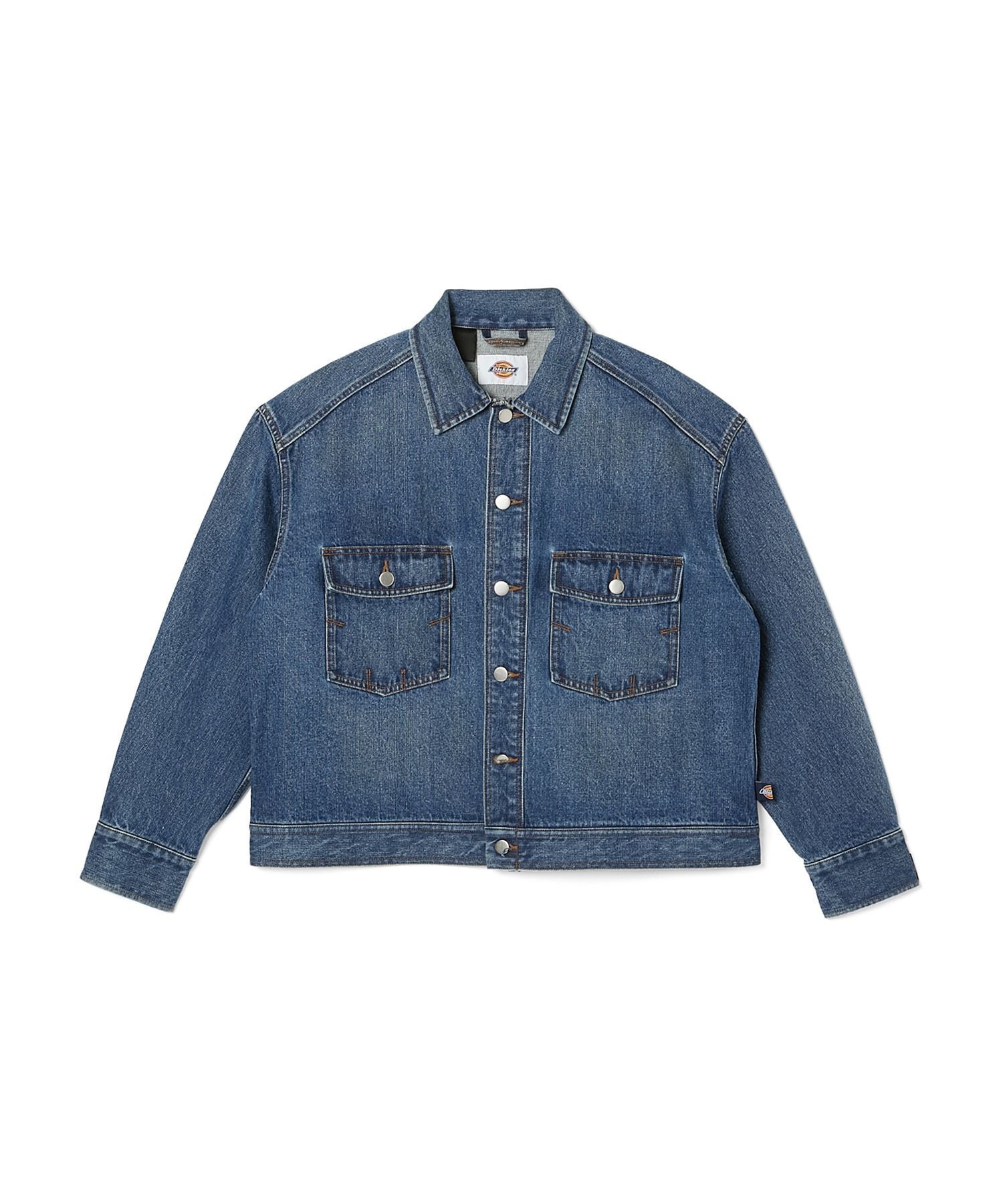 【エヌ.ハリウッド/N.HOOLYWOOD / MEN】のN.HOOLYWOOD COMPILE x Dickies DENIM JACKET インテリア・キッズ・メンズ・レディースファッション・服の通販 founy(ファニー) 　ファッション　Fashion　メンズファッション　Fashion for Men　クラシック　Classic, Timeless Style　コレクション　Collection, Seasonal Line　シルバー　Silver, Metallic Silver　シンプル　Simple, Minimal　スリーブ　Sleeve, Long Sleeve / Short Sleeve　デニム　Denim, Jeans Material　ドット　Polka Dot, Dot Pattern　バランス　Balance, Style Balance　ボックス　Boxy, Box Shape　ポケット　Pocket, Pocket Detail　リメイク　Remake, Reconstructed　ワーク　Workwear, Utility Style　BLUE|ID: prp329100004686085 ipo3291000000033839535
