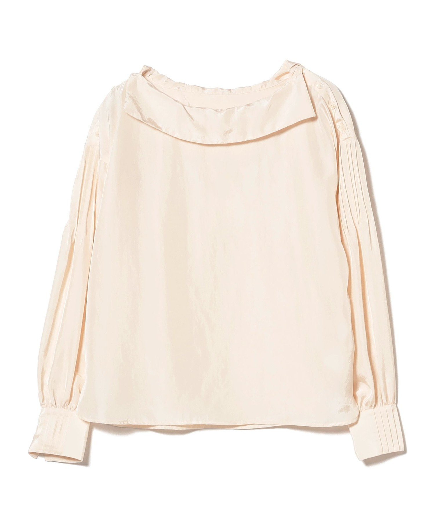 【ビームス ウイメン/BEAMS】のRBS / アーム タック ボートネック ブラウス インテリア・キッズ・メンズ・レディースファッション・服の通販 founy(ファニー) 　ファッション　Fashion　レディースファッション　Fashion for Women　トップス・カットソー　Cut & Sew Tops　シャツ・ブラウス・オフィスカジュアル　Elegant Blouses & Button-Ups　おすすめ　Recommended / Our Picks　とろみ　Fluid, Flowy Fabric　カフス　Cuff Design　シルク　Silk, 100% Silk　スリーブ　Sleeve, Long Sleeve / Short Sleeve　トレンド　Trend, Trending Now　フェミニン　Feminine, Girly　ワイド　Wide, Wide Fit　IVORY|ID: prp329100004686089 ipo3291000000033839562