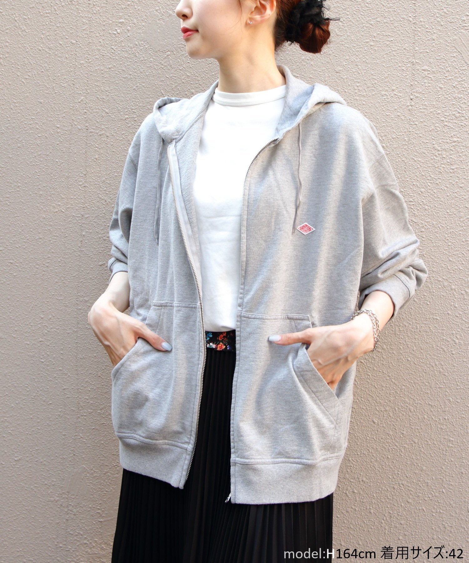 【ステップス/STEPS】のDANTON/DANTON/ ZIP HOODIE DT-C0407 CIN インテリア・キッズ・メンズ・レディースファッション・服の通販 founy(ファニー) 　ファッション　Fashion　レディースファッション　Fashion for Women　リラックス　Relax, Relaxed Fit　GRY|ID: prp329100004686127 ipo3291000000033839734