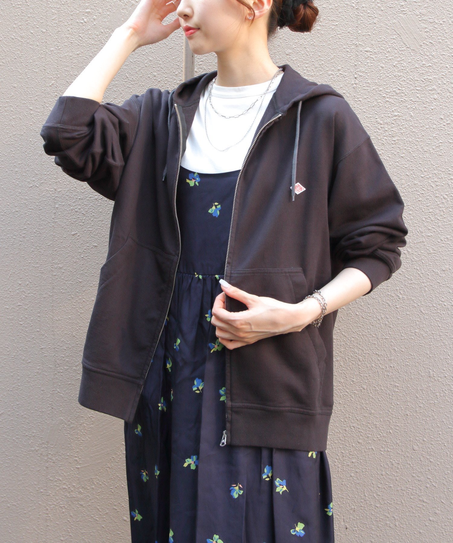 【ステップス/STEPS】のDANTON/DANTON/ ZIP HOODIE DT-C0407 CIN インテリア・キッズ・メンズ・レディースファッション・服の通販 founy(ファニー) 　ファッション　Fashion　レディースファッション　Fashion for Women　リラックス　Relax, Relaxed Fit　CHGRY|ID: prp329100004686127 ipo3291000000033839735