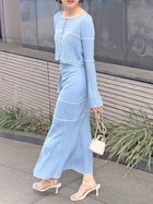 【スナイデル/SNIDEL】のクロシェニットセットアップ 人気、トレンドファッション・服の通販 founy(ファニー) ファッション Fashion レディースファッション Fashion for Women トップス・カットソー Cut & Sew Tops ニット Knit Tops & Sweaters おすすめ Recommended / Our Picks インナー Innerwear クロシェ Crochet, Knitted Lace セットアップ Set-Up, Coordinated Outfit トレンド Trend, Trending Now レース Lace, Lace Fabric ロング Long, Long-Length thumbnail LBLU[081]|ID: prp329100004686161 ipo3291000000033839879