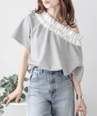 【ラジュール/Lajour】のフリルオフショルダープルオーバー 人気、トレンドファッション・服の通販 founy(ファニー) ファッション Fashion レディースファッション Fashion for Women トップス・カットソー Cut & Sew Tops カジュアルプルオーバー・ニットトップス Pullovers & Knit Tops / Casual Pullovers ギャザー Gathered, Ruffled フリル Frill, Ruffle ラウンド Round, Round Neck ワンショル One Shoulder, Asymmetrical エレガント 上品 Elegant thumbnail グレー|ID: prp329100004686184 ipo3291000000033839978