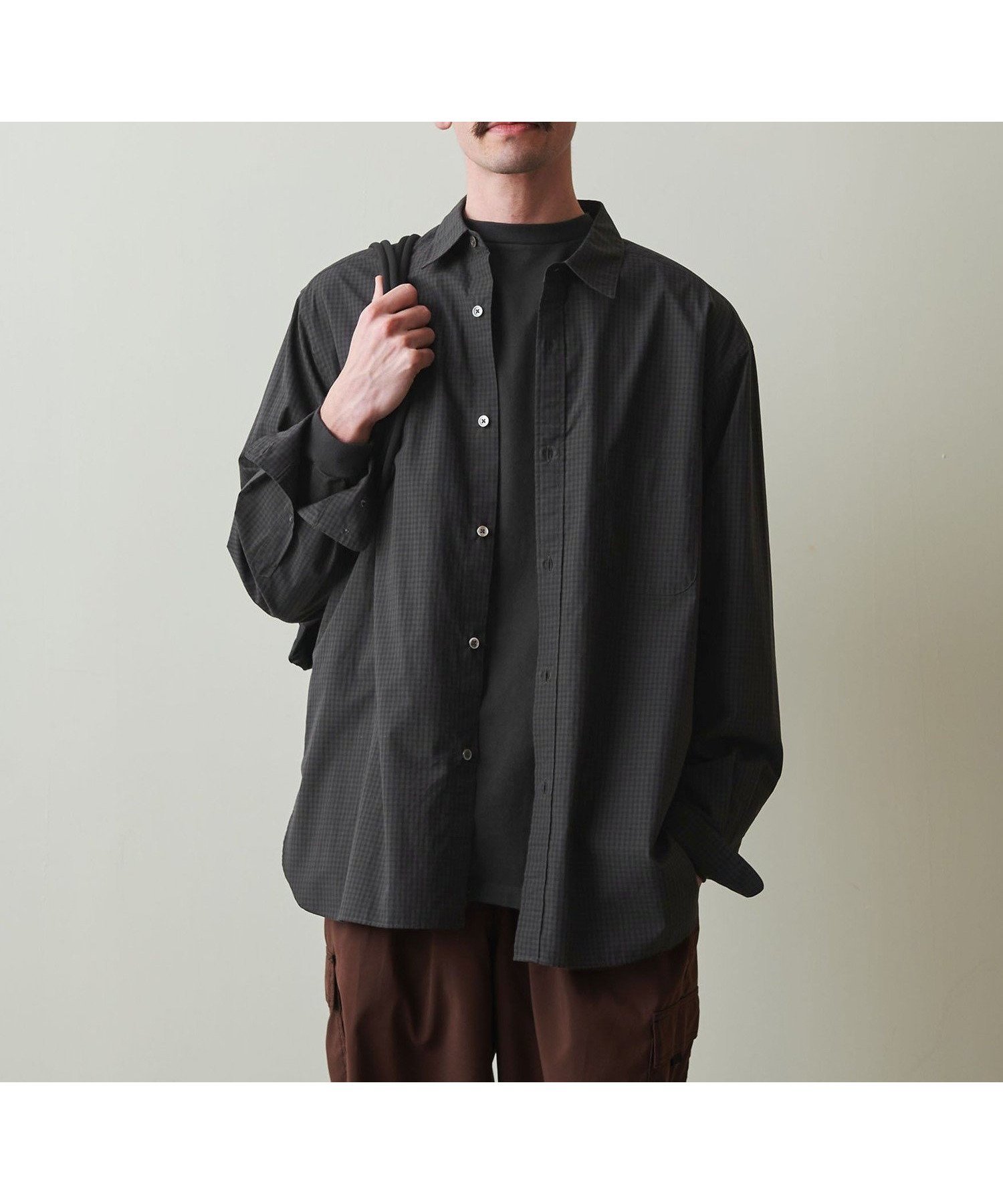 【ビューティ&ユース ユナイテッドアローズ/BEAUTY&YOUTH / UNITED ARROWS / MEN】のSteven Alan 60 コンパクトヤーン チェック レギュラーカラー シャツ ALINE LOOSE 人気、トレンドファッション・服の通販 founy(ファニー) 　ファッション　Fashion　メンズファッション　Fashion for Men　コンパクト　Compact, Small Size　タイプライター　Typewriter Fabric, Crisp Cotton　チェック　Check, Plaid, Tartan　ドレス　Dress, One-Piece　フォルム　Silhouette, Form　レギュラー　Regular, Standard Fit　エレガント 上品　Elegant　 other-1|ID: prp329100004686185 ipo3291000000033839979
