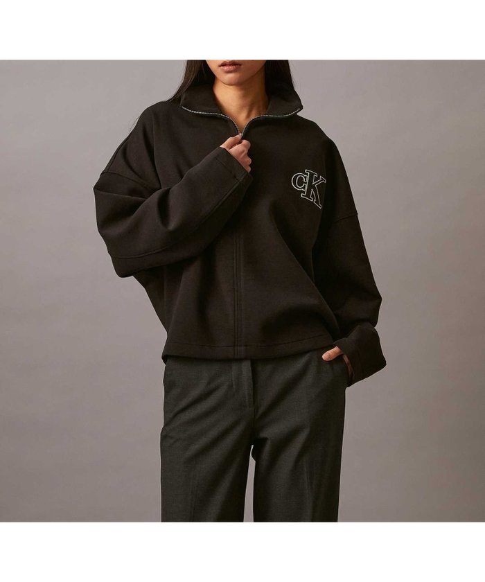 【カルバンクライン/Calvin Klein】の【公式ショップ】 カルバンクライン ロングスリーブハーフジッププルオーバー Calvin Klein 44B217G インテリア・キッズ・メンズ・レディースファッション・服の通販 founy(ファニー) https://founy.com/ ファッション Fashion レディースファッション Fashion for Women トップス・カットソー Cut & Sew Tops カジュアルプルオーバー・ニットトップス Pullovers & Knit Tops / Casual Pullovers シンプル Simple, Minimal スタイリッシュ Stylish, Fashionable スポーツ Sports, Activewear スリーブ Sleeve, Long Sleeve / Short Sleeve セットアップ Set-Up, Coordinated Outfit フォルム Silhouette, Form フロント Front, Front Design モダン Modern, Contemporary リラックス Relax, Relaxed Fit ロング Long, Long-Length |ID: prp329100004686206 ipo3291000000033840064