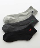 【ナイガイ/NAIGAI / MEN】の【3足セット】 足底パイル アーチサポート ワンポイント ショートソックス 10.灰色・チャコール・黒|ID: prp329100004686207 ipo3291000000033840080
