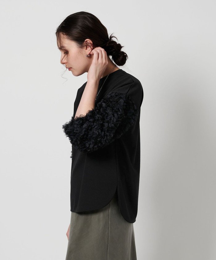 【ビューティ&ユース ユナイテッドアローズ/BEAUTY&YOUTH / UNITED ARROWS】の【WEB限定】フリンジスリーブ プルオーバー -ウォッシャブル- インテリア・キッズ・メンズ・レディースファッション・服の通販 founy(ファニー) https://founy.com/ ファッション Fashion レディースファッション Fashion for Women トップス・カットソー Cut & Sew Tops カジュアルプルオーバー・ニットトップス Pullovers & Knit Tops / Casual Pullovers ウォッシャブル Machine Washable エアリー Airy Texture スラックス Slacks, Dress Pants スリット Slit, Slit Detail デニム Denim, Jeans Material フリンジ Fringe, Tassel ボトム Bottoms, Lower Wear ラウンド Round, Round Neck ワーク Workwear, Utility Style ビジネス 仕事 通勤 Business / Work / Commuting |ID: prp329100004686258 ipo3291000000033840314