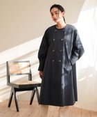 【ビームス ハート/BEAMS HEART】のバックタック ノーカラー ロングコート(S~M) きれいめ 25SS NAVY|ID: prp329100004686853 ipo3291000000033910993