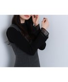 【ナチュラル ビューティー ベーシック/NATURAL BEAUTY BASIC】のさりげな シアースリーブニット 人気、トレンドファッション・服の通販 founy(ファニー) ファッション Fashion レディースファッション Fashion for Women トップス・カットソー Cut & Sew Tops ニット Knit Tops & Sweaters インナー Innerwear キャミワンピース Cami Dress, Slip Dress コンパクト Compact, Small Size シアー Sheer, See-Through ストレッチ Stretch, Stretchy Fabric フレア Flare, Flared ベーシック Basic, Essential リブニット Rib Knit, Ribbed Knit 秋 Autumn thumbnail ブラック|ID: prp329100004686956 ipo3291000000033844525