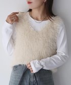 【リベリー/Riberry】の前後2WAYシャギーニットベスト アイボリー|ID: prp329100004686969 ipo3291000000034516474