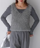 【リベリー/Riberry】の前後2WAYシャギーニットベスト チャコールグレー|ID: prp329100004686969 ipo3291000000034516482