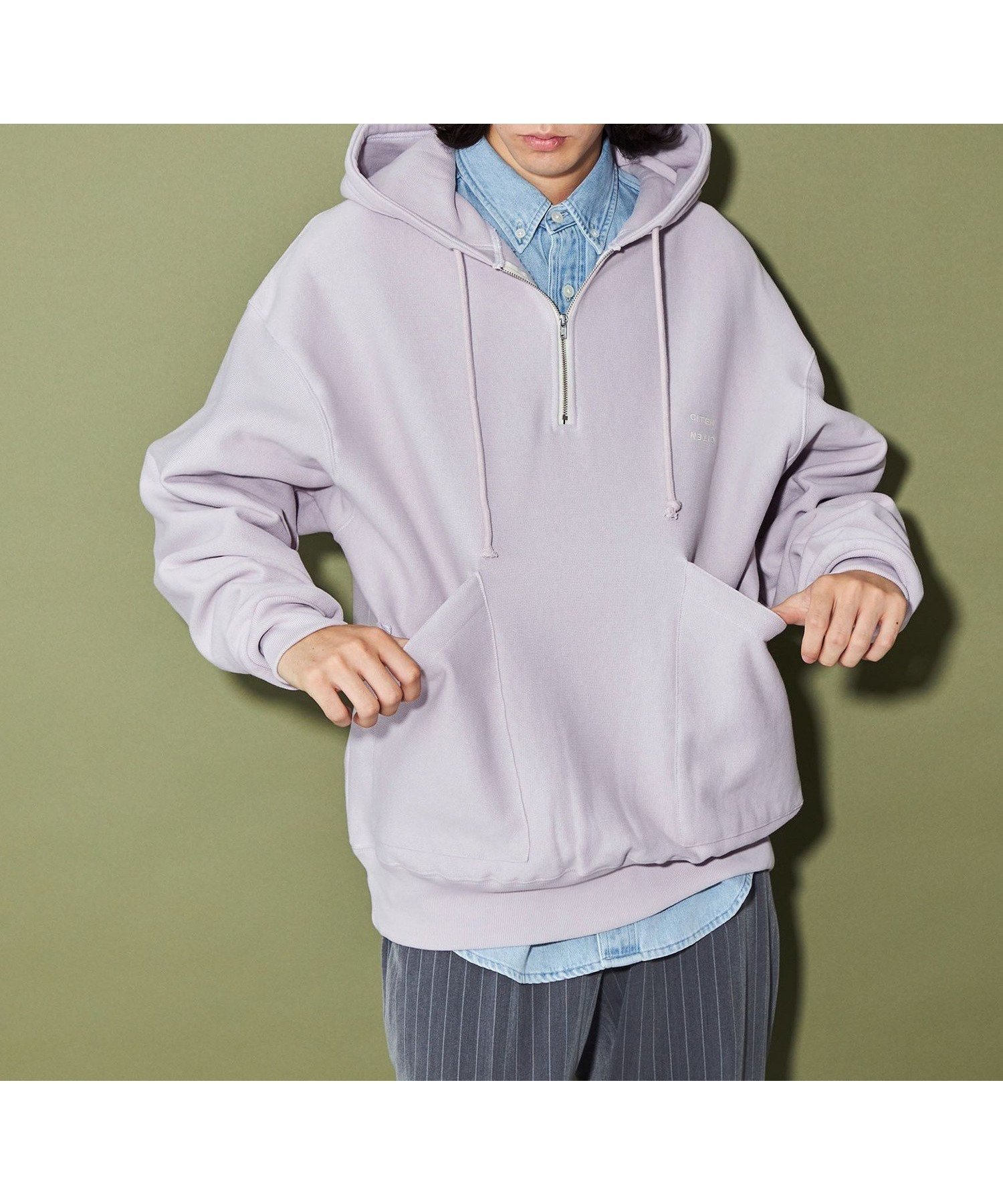【シテン/CITEN】のCITEN ハーフジップスウェットフーディー インテリア・キッズ・メンズ・レディースファッション・服の通販 founy(ファニー) 　ファッション　Fashion　レディースファッション　Fashion for Women　トップス・カットソー　Cut & Sew Tops　レディースパーカー・カジュアルフーディー　Casual Hoodies & Sweatshirts　スウェット・クルーネックトップス　Sweatshirts & Crewnecks / Relaxed Fit Sweat Tops　コンパクト　Compact, Small Size　スウェット / スエット　Sweatshirt, Sweatwear　セットアップ　Set-Up, Coordinated Outfit　定番　Standard, Basic Item　バランス　Balance, Style Balance　フィット　Fit, Slim Fit　フォルム　Silhouette, Form　ベスト　Vest, Waistcoat　ポケット　Pocket, Pocket Detail　A/W・秋冬　Autumn/Winter　おすすめ　Recommended / Our Picks　エレガント 上品　Elegant　LILAC|ID: prp329100004686975 ipo3291000000033844644