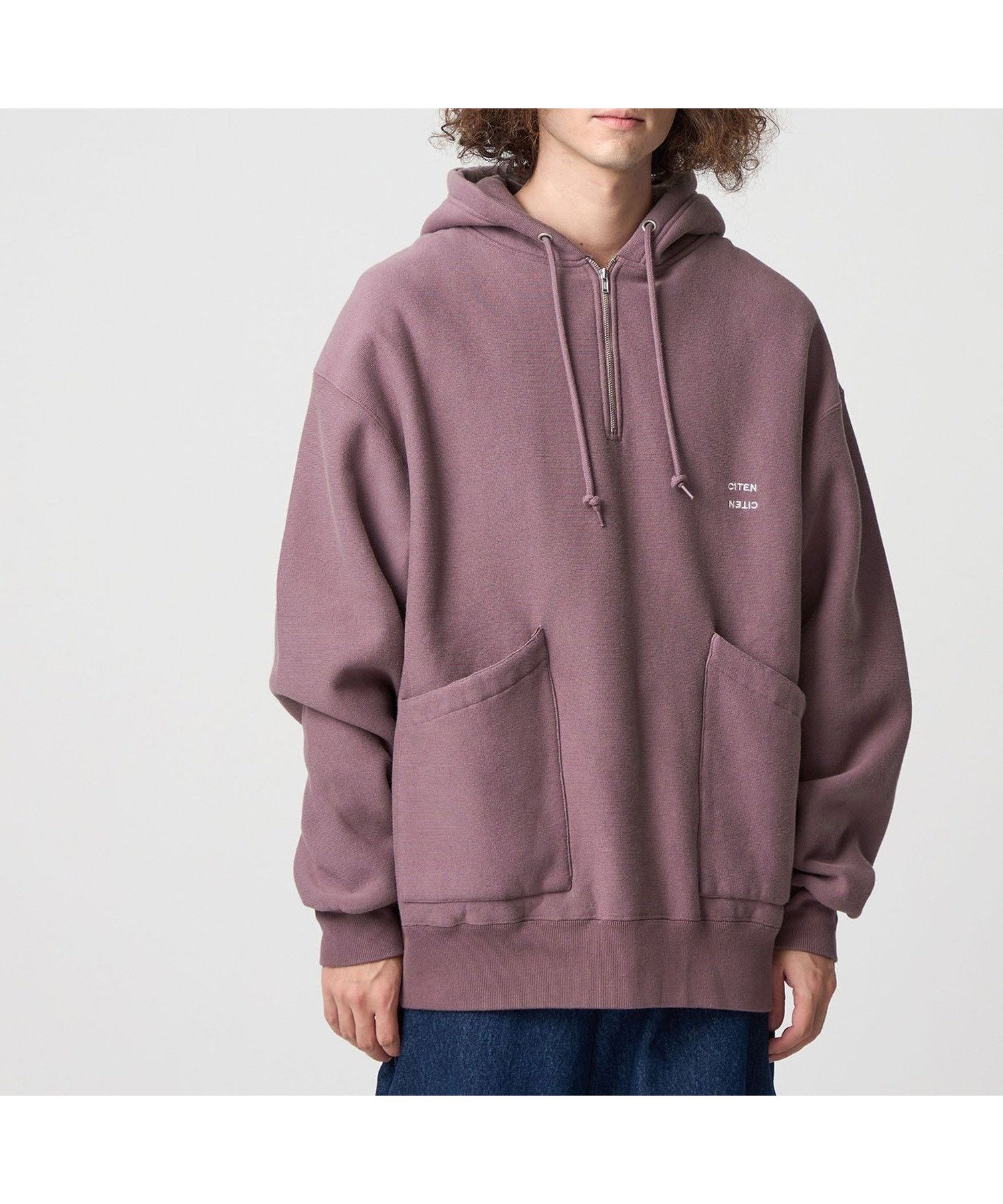 【シテン/CITEN】のCITEN ハーフジップスウェットフーディー インテリア・キッズ・メンズ・レディースファッション・服の通販 founy(ファニー) 　ファッション　Fashion　レディースファッション　Fashion for Women　トップス・カットソー　Cut & Sew Tops　レディースパーカー・カジュアルフーディー　Casual Hoodies & Sweatshirts　スウェット・クルーネックトップス　Sweatshirts & Crewnecks / Relaxed Fit Sweat Tops　コンパクト　Compact, Small Size　スウェット / スエット　Sweatshirt, Sweatwear　セットアップ　Set-Up, Coordinated Outfit　定番　Standard, Basic Item　バランス　Balance, Style Balance　フィット　Fit, Slim Fit　フォルム　Silhouette, Form　ベスト　Vest, Waistcoat　ポケット　Pocket, Pocket Detail　A/W・秋冬　Autumn/Winter　おすすめ　Recommended / Our Picks　エレガント 上品　Elegant　PURPLE|ID: prp329100004686975 ipo3291000000033844647