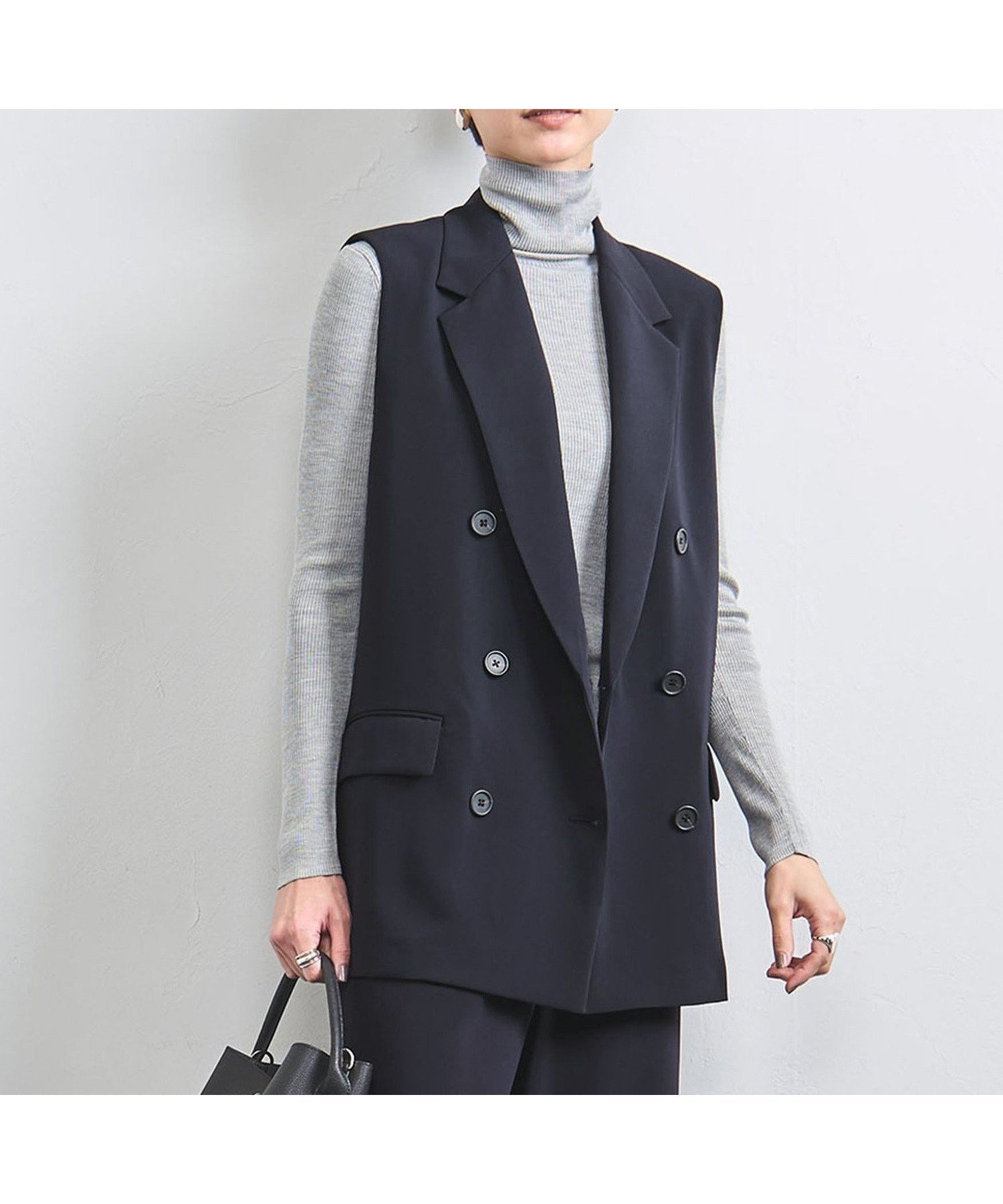【ユナイテッドアローズ/UNITED ARROWS】のテーラード ダブルブレスト ベスト 人気、トレンドファッション・服の通販 founy(ファニー) 　ファッション　Fashion　レディースファッション　Fashion for Women　アウター　Coat / Outerwear Collection　トップス・カットソー　Cut & Sew Tops　ベスト&ジレ / 重ね着スタイル　Vests & Gilets　ジャケット　Jacket, Outerwear　セットアップ　Set-Up, Coordinated Outfit　ダブル　Double, Double-Breasted　テーラード　Tailored, Tailored Fit　フォルム　Silhouette, Form　ベスト　Vest, Waistcoat　ボックス　Boxy, Box Shape　レーシー　Lacy, Lace-Like　 other-1|ID: prp329100004687047 ipo3291000000033891175
