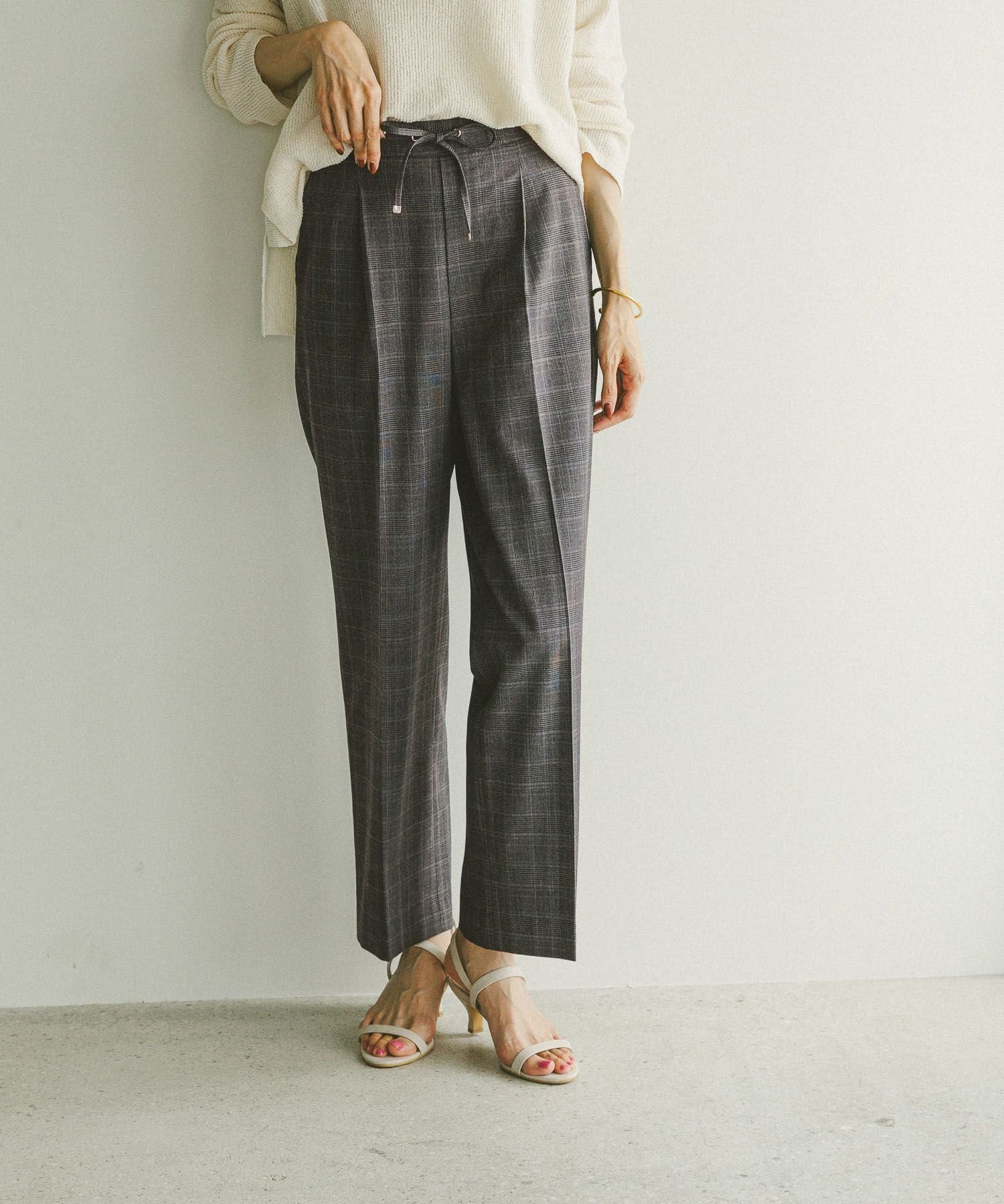 【グローバルワーク/GLOBAL WORK】のウツクシイージーストレート柄パンツ/575289 人気、トレンドファッション・服の通販 founy(ファニー) 　ファッション　Fashion　レディースファッション　Fashion for Women　パンツ　Pants & Trousers　おすすめ　Recommended / Our Picks　ジャケット　Jacket, Outerwear　スウェット / スエット　Sweatshirt, Sweatwear　ストレッチ　Stretch, Stretchy Fabric　ストレート　Straight, Straight Cut　ツイル　Twist, Twisted Detail　メタル　Metal, Metal Parts　秋　Autumn　 other-1|ID: prp329100004687087 ipo3291000000033845495