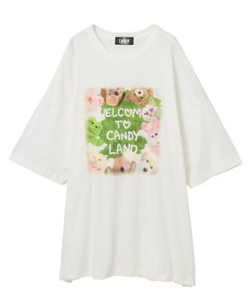 【キャンディストリッパー/Candy Stripper】のCANDY LAND BIG BIG TEE 人気、トレンドファッション・服の通販 founy(ファニー) ファッション Fashion レディースファッション Fashion for Women グラフィック Graphic, Graphic Design ルーズ Loose, Oversized |ID:prp329100004687088