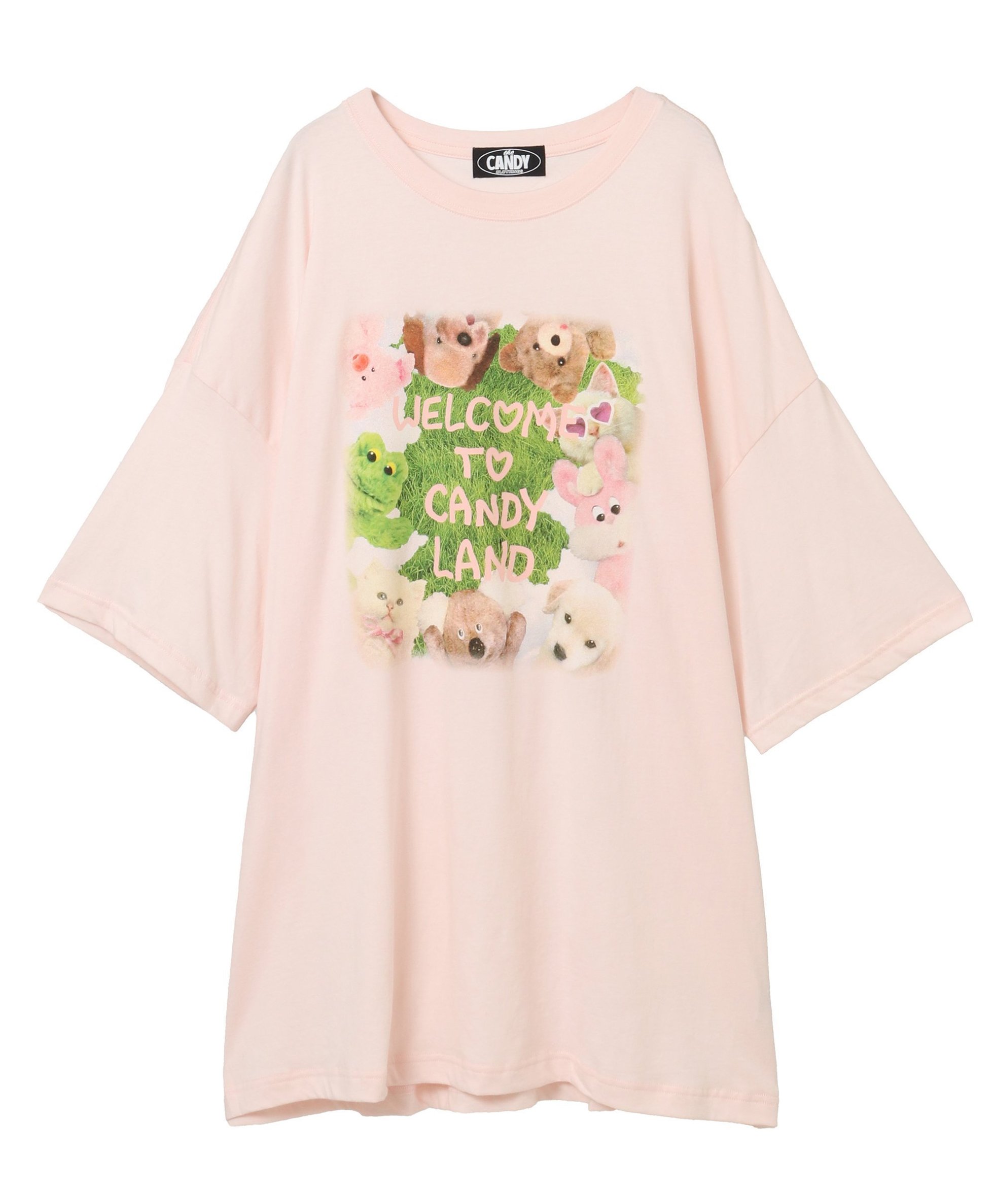 【キャンディストリッパー/Candy Stripper】のCANDY LAND BIG BIG TEE インテリア・キッズ・メンズ・レディースファッション・服の通販 founy(ファニー) 　ファッション　Fashion　レディースファッション　Fashion for Women　グラフィック　Graphic, Graphic Design　ルーズ　Loose, Oversized　PINK|ID: prp329100004687088 ipo3291000000033845503