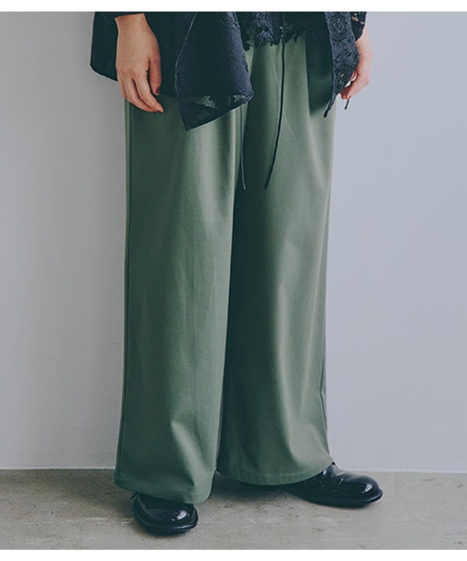 【スタディオ クリップ/studio CLIP】のストレートイージーパンツ プチ・プラスサイズあり インテリア・キッズ・メンズ・レディースファッション・服の通販 founy(ファニー) 　ファッション　Fashion　レディースファッション　Fashion for Women　パンツ　Pants & Trousers　おすすめ　Recommended / Our Picks　ストレート　Straight, Straight Cut　チェック　Check, Plaid, Tartan　フラット　Flat, Flat Shoes　ボトム　Bottoms, Lower Wear　マニッシュ　Mannish, Boyish　エレガント 上品　Elegant　定番　Standard, Basic Item　無地　Plain, Solid Color　カーキ78|ID: prp329100004687096 ipo3291000000034597241