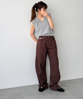 【キャナルジーン/CANAL JEAN】のCALL MY NAME コットンカーブパンツ 人気、トレンドファッション・服の通販 founy(ファニー) ファッション Fashion レディースファッション Fashion for Women パンツ Pants & Trousers コンパクト Compact, Small Size シンプル Simple, Minimal ストレッチ Stretch, Stretchy Fabric バランス Balance, Style Balance ポケット Pocket, Pocket Detail |ID:prp329100004687104