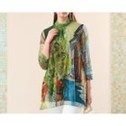 【リリアンビューティ/Liliane Burty】のイタリア製素材 チュールプリントチュニック 街並み柄 グリーン|ID: prp329100004687106 ipo3291000000033845655