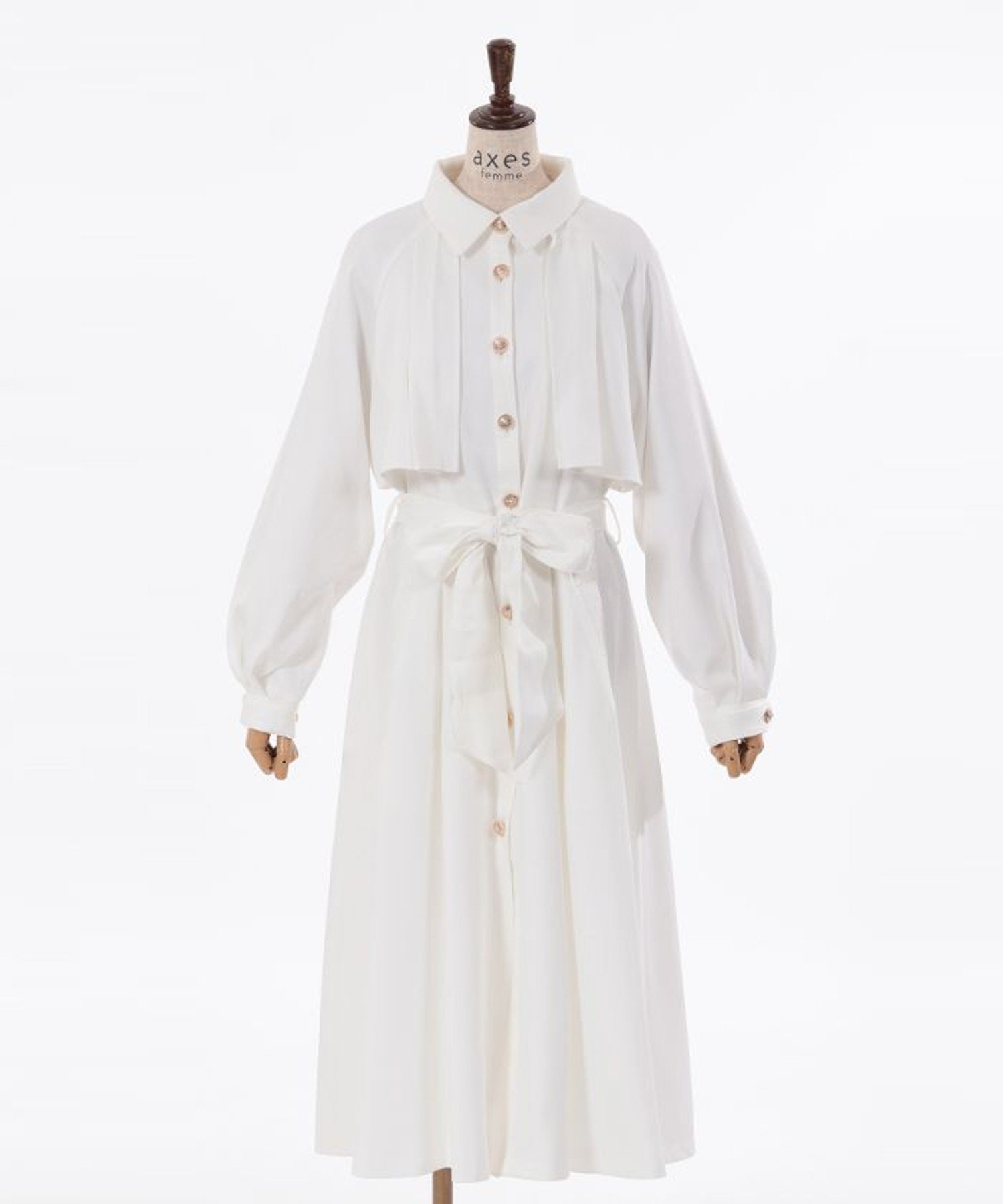 【アクシーズファム/axes femme】の後レースアップトレンチコート インテリア・キッズ・メンズ・レディースファッション・服の通販 founy(ファニー) 　ファッション　Fashion　レディースファッション　Fashion for Women　アウター　Coat / Outerwear Collection　コート・ロングコート・ピーコート　Long Coats, Peacoats & More　トレンチコート / 春秋の定番アウター　Trench Coats　エレガント 上品　Elegant　スタイリッシュ　Stylish, Fashionable　白|ID: prp329100004687110 ipo3291000000033845684