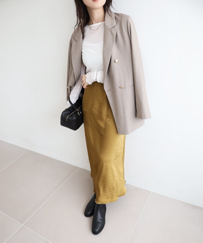 【ルクールブラン/le.coeur blanc】の《手洗い可能》マットサテンナロースカート インテリア・キッズ・メンズ・レディースファッション・服の通販 founy(ファニー) https://founy.com/ ファッション Fashion レディースファッション Fashion for Women スカート Skirts おすすめ Recommended / Our Picks サテン Satin, Glossy Fabric デニム Denim, Jeans Material エレガント 上品 Elegant 定番 Standard, Basic Item 秋 Autumn |ID: prp329100004687140 ipo3291000000033845891