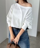 【アンドミー/andme】のボリューム袖 オフショルダー スウェット トップス オフホワイト|ID: prp329100004687160 ipo3291000000033846032