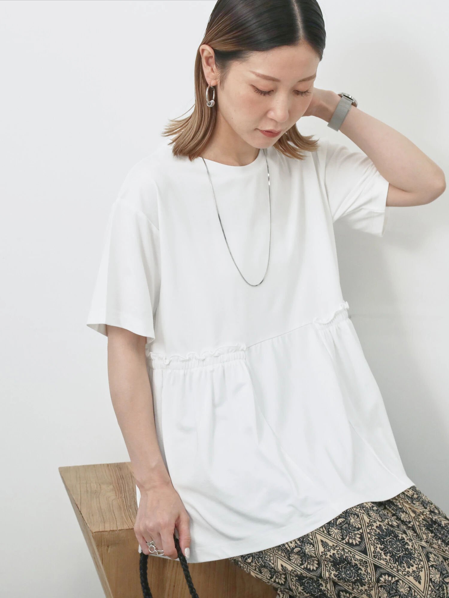 【サマンサモスモス/Samansa Mos2】のフリルチュニック 人気、トレンドファッション・服の通販 founy(ファニー) 　ファッション　Fashion　レディースファッション　Fashion for Women　トップス・カットソー　Cut & Sew Tops　シンプル　Simple, Minimal　チュニック　Tunic, Long Top　フリル　Frill, Ruffle　フレア　Flare, Flared　 other-1|ID: prp329100004687183 ipo3291000000033846242