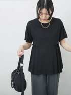 【サマンサモスモス/Samansa Mos2】のフリルチュニック ブラック|ID: prp329100004687183 ipo3291000000033846248