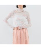 【カロリナ グレイサー/CAROLINA GLASER】のリボンプリント ロングスリーブ カットソー WHT×PNK|ID: prp329100004687197 ipo3291000000033846335
