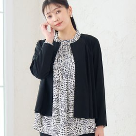 【ミゼール/MISSEL】の【洗える・セットアップ可能・3L/4Lサイズあり】漆黒ノーカラージャケット 人気、トレンドファッション・服の通販 founy(ファニー) ファッション Fashion レディースファッション Fashion for Women アウター Coat / Outerwear Collection レディースジャケット・軽アウター Jackets ノーカラージャケット / シンプル上品コーデ Collarless Jackets ジャケット Jacket, Outerwear ストレッチ Stretch, Stretchy Fabric セットアップ Set-Up, Coordinated Outfit フォーマル Formal, Dressy 洗える Machine Washable |ID:prp329100004687202