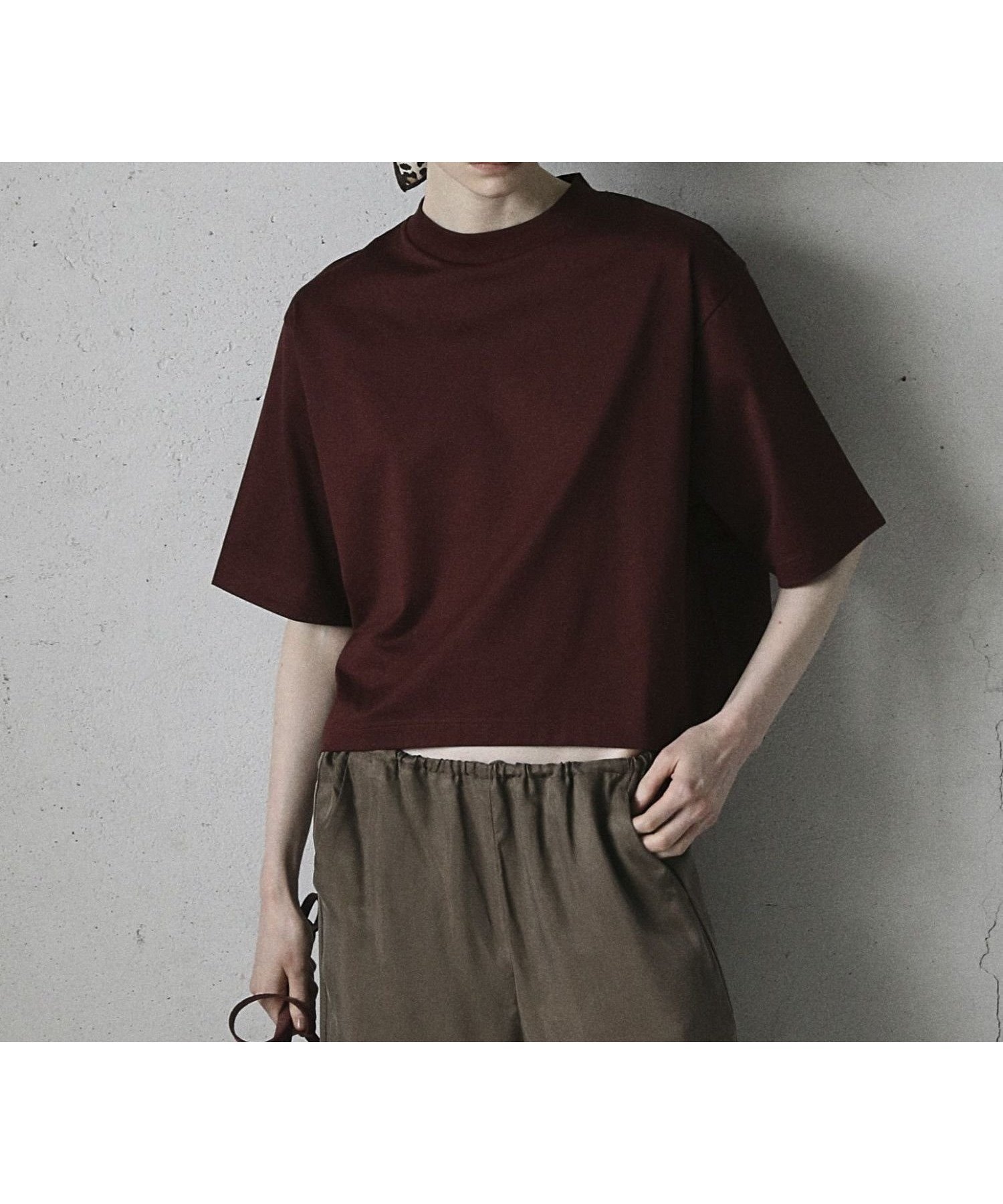 【ガレージ オブ グッド クロージング/GARAGE OF GOOD CLOTHING】の【日本製】モックネック6分袖プルオーバー インテリア・キッズ・メンズ・レディースファッション・服の通販 founy(ファニー) 　ファッション　Fashion　レディースファッション　Fashion for Women　トップス・カットソー　Cut & Sew Tops　カジュアルプルオーバー・ニットトップス　Pullovers & Knit Tops / Casual Pullovers　ボトム　Bottoms, Lower Wear　ポケット　Pocket, Pocket Detail　モックネック　Mock Neck, Short Turtleneck　ワイド　Wide, Wide Fit　エレガント 上品　Elegant　日本製　Made In Japan　ボルドー|ID: prp329100004687214 ipo3291000000033846418