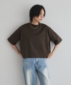 【ガレージ オブ グッド クロージング/GARAGE OF GOOD CLOTHING】の【日本製】モックネック6分袖プルオーバー ダークブラウン|ID: prp329100004687214 ipo3291000000033846420