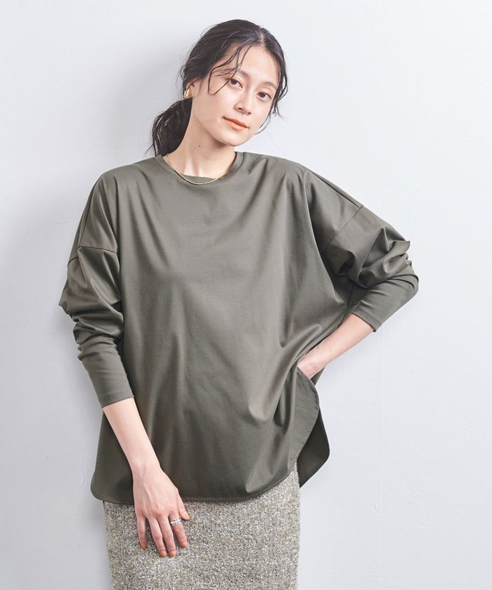 【ユナイテッドアローズ/UNITED ARROWS】のC ラウンドヘム ロングスリーブ カットソー インテリア・キッズ・メンズ・レディースファッション・服の通販 founy(ファニー) https://founy.com/ ファッション Fashion レディースファッション Fashion for Women トップス・カットソー Cut & Sew Tops カットソー・ベーシックTシャツ Cut-and-Sewn Tops / Stretch Tees & Basics おすすめ Recommended / Our Picks カットソー Cut and Sewn Top コンパクト Compact, Small Size シルケット Silket, Silky Cotton シンプル Simple, Minimal スタイリッシュ Stylish, Fashionable スリーブ Sleeve, Long Sleeve / Short Sleeve ドレープ Drape, Draping Fabric ロング Long, Long-Length |ID: prp329100004687224 ipo3291000000033846480