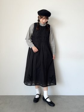 【サマンサモスモス/Samansa Mos2】の【WEB限定 Sサイズ】カットワーク刺繍前後着ノースリワンピース 人気、トレンドファッション・服の通販 founy(ファニー) ファッション Fashion レディースファッション Fashion for Women ワンピース Dresses ギャザー Gathered, Ruffled パイピング Piping, Trim Design ワーク Workwear, Utility Style |ID:prp329100004687225