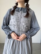 【サマンサモスモス/Samansa Mos2】の【WEB限定 Sサイズ】カットワーク刺繍前後着ノースリワンピース 人気、トレンドファッション・服の通販 founy(ファニー) ファッション Fashion レディースファッション Fashion for Women ワンピース Dresses ギャザー Gathered, Ruffled パイピング Piping, Trim Design ワーク Workwear, Utility Style thumbnail ブルー|ID: prp329100004687225 ipo3291000000033846507