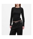【ギャップ/GAP】のモダン シュランケンTシャツ 人気、トレンドファッション・服の通販 founy(ファニー) ファッション Fashion レディースファッション Fashion for Women トップス・カットソー Cut & Sew Tops シャツ・ブラウス・オフィスカジュアル Elegant Blouses & Button-Ups ロングTシャツ・Tシャツ Longline T-Shirts & Tees ショート Short, Short Length ストレッチ Stretch, Stretchy Fabric フィット Fit, Slim Fit モダン Modern, Contemporary 長袖 Long Sleeve, Full Sleeve thumbnail BLACK|ID: prp329100004687251 ipo3291000000034184458