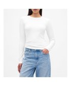 【ギャップ/GAP】のモダン シュランケンTシャツ 人気、トレンドファッション・服の通販 founy(ファニー) ファッション Fashion レディースファッション Fashion for Women トップス・カットソー Cut & Sew Tops シャツ・ブラウス・オフィスカジュアル Elegant Blouses & Button-Ups ロングTシャツ・Tシャツ Longline T-Shirts & Tees ショート Short, Short Length ストレッチ Stretch, Stretchy Fabric フィット Fit, Slim Fit モダン Modern, Contemporary 長袖 Long Sleeve, Full Sleeve thumbnail FRESH_WHITE|ID: prp329100004687251 ipo3291000000034184460