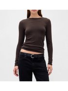 【ギャップ/GAP】のモダン シュランケンTシャツ 人気、トレンドファッション・服の通販 founy(ファニー) ファッション Fashion レディースファッション Fashion for Women トップス・カットソー Cut & Sew Tops シャツ・ブラウス・オフィスカジュアル Elegant Blouses & Button-Ups ロングTシャツ・Tシャツ Longline T-Shirts & Tees ショート Short, Short Length ストレッチ Stretch, Stretchy Fabric フィット Fit, Slim Fit モダン Modern, Contemporary 長袖 Long Sleeve, Full Sleeve thumbnail TERRA_BROWN|ID: prp329100004687251 ipo3291000000034184464