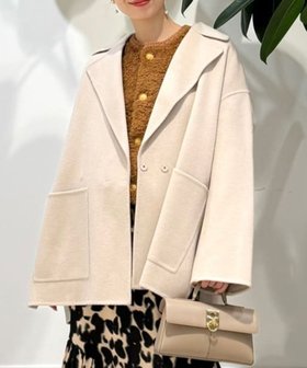 【トゥモローランド/TOMORROWLAND】のプレミアムウールリバー オープンカラーショートコート 人気、トレンドファッション・服の通販 founy(ファニー) ファッション Fashion レディースファッション Fashion for Women アウター Coat / Outerwear Collection コート・ロングコート・ピーコート Long Coats, Peacoats & More ショート Short, Short Length スリット Slit, Slit Detail トレンド Trend, Trending Now 定番 Standard, Basic Item ボトム Bottoms, Lower Wear おすすめ Recommended / Our Picks |ID:prp329100004687269