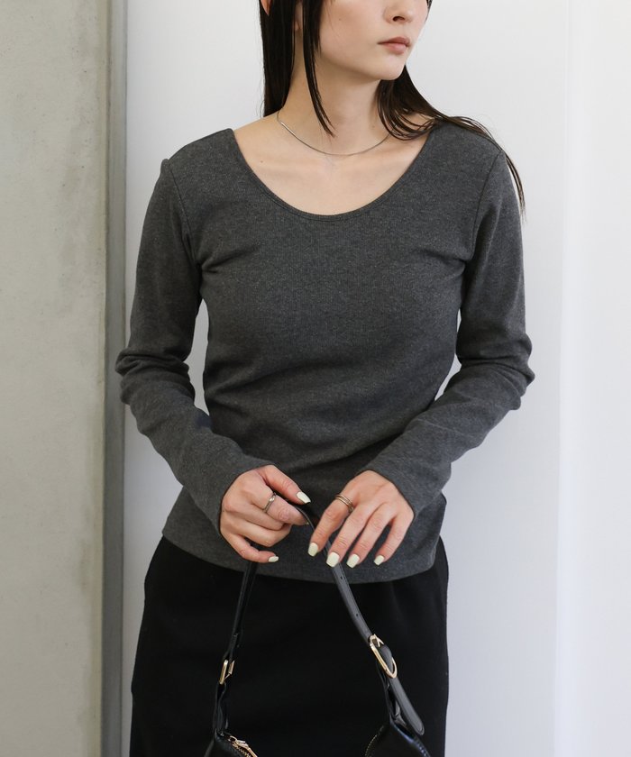 【セレクトモカ/SELECT MOCA】のカップ付き長袖テレコ インテリア・キッズ・メンズ・レディースファッション・服の通販 founy(ファニー) https://founy.com/ ファッション Fashion レディースファッション Fashion for Women トップス・カットソー Cut & Sew Tops おすすめ Recommended / Our Picks アンダー Underwear Essentials インナー Innerwear カットソー Cut and Sewn Top カーゴパンツ Cargo Pants, Utility Pants コンパクト Compact, Small Size ジャケット Jacket, Outerwear テレコ Ribbed, Rib Stitch ワイド Wide, Wide Fit 長袖 Long Sleeve, Full Sleeve |ID: prp329100004687279 ipo3291000000033846991