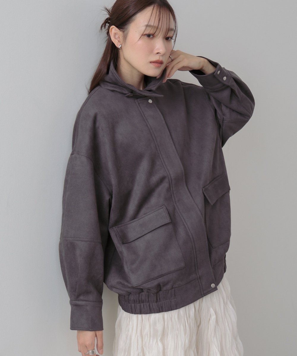 【バブ ブージュルード/Bab Bou Jeloud】の2WAYオーバーブルゾンジャケット インテリア・キッズ・メンズ・レディースファッション・服の通販 founy(ファニー) 　ファッション　Fashion　レディースファッション　Fashion for Women　アウター　Coat / Outerwear Collection　レディースジャケット・軽アウター　Jackets　ブルゾンジャケット・スポーティアウター　Blouson Jackets　おすすめ　Recommended / Our Picks　ジップ　Zip, Zipper　ジャケット　Jacket, Outerwear　フェミニン　Feminine, Girly　ブルゾン　Blouson, Bomber Jacket　ポケット　Pocket, Pocket Detail　ミドル　Middle Length, Mid Height　ワイド　Wide, Wide Fit　ビジネス 仕事 通勤　Business / Work / Commuting　定番　Standard, Basic Item　A/W・秋冬　Autumn/Winter　CCL|ID: prp329100004687281 ipo3291000000033847014