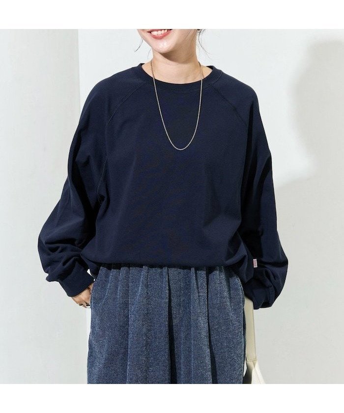 【フリークスストア/FREAK'S STORE】のUSA コットン ラグラン ロングスリーブ Tシャツ【限定展開】 25AW インテリア・キッズ・メンズ・レディースファッション・服の通販 founy(ファニー) 　ファッション　Fashion　レディースファッション　Fashion for Women　トップス・カットソー　Cut & Sew Tops　シャツ・ブラウス・オフィスカジュアル　Elegant Blouses & Button-Ups　ロングTシャツ・Tシャツ　Longline T-Shirts & Tees　コーデュロイ　Corduroy, Cord Fabric　サテン　Satin, Glossy Fabric　シンプル　Simple, Minimal　ストライプ　Stripe, Striped Pattern　スラックス　Slacks, Dress Pants　スリーブ　Sleeve, Long Sleeve / Short Sleeve　デニム　Denim, Jeans Material　トレンド　Trend, Trending Now　パターン　Pattern, Design Print　ベロア　Velour, Soft Velvet　ベーシック　Basic, Essential　ボトム　Bottoms, Lower Wear　ボーダー　Border, Stripe　ミックス　Mix, Mixed Style　無地　Plain, Solid Color　リラックス　Relax, Relaxed Fit　ロング　Long, Long-Length　A/W・秋冬　Autumn/Winter　冬　Winter / This Winter　おすすめ　Recommended / Our Picks　2025年　2025　2025-2026秋冬・A/W　Autumn/Winter 2025–26 AW25–26　ネイビー|ID: prp329100004687302 ipo3291000000034064547