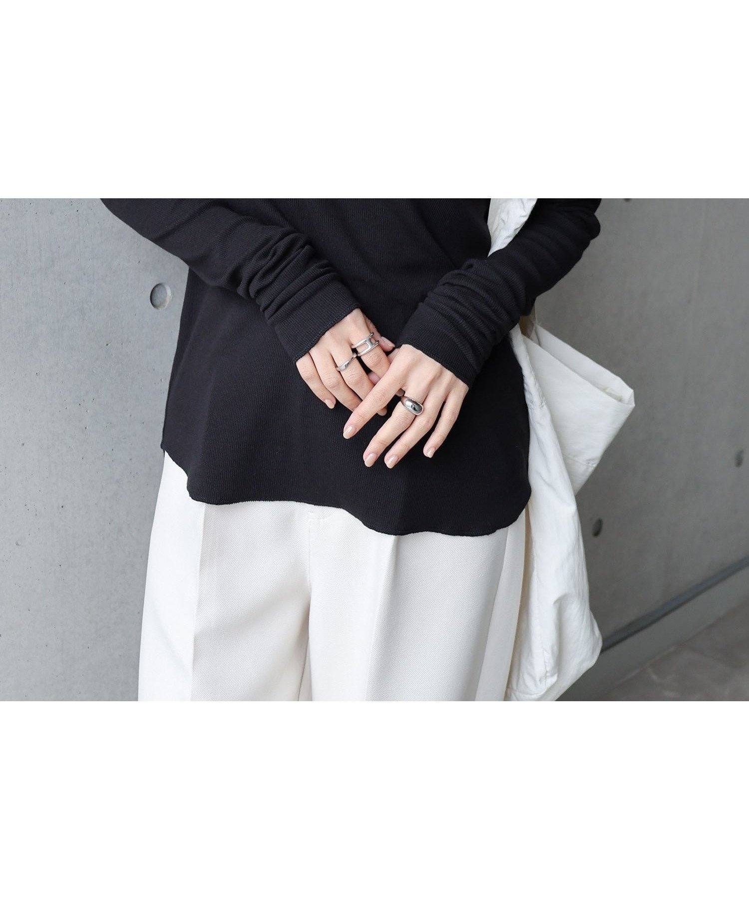 【アンドミー/andme】のテレコリブ クルーネック プルオーバー evernavy エバーネイビー 人気、トレンドファッション・服の通販 founy(ファニー) 　ファッション　Fashion　レディースファッション　Fashion for Women　トップス・カットソー　Cut & Sew Tops　カジュアルプルオーバー・ニットトップス　Pullovers & Knit Tops / Casual Pullovers　インナー　Innerwear　ストレッチ　Stretch, Stretchy Fabric　デコルテ　Décolleté, Neckline　バランス　Balance, Style Balance　 other-1|ID: prp329100004687327 ipo3291000000033847289