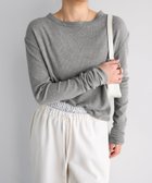 【アンドミー/andme】のテレコリブ クルーネック プルオーバー evernavy エバーネイビー グレー|ID: prp329100004687327 ipo3291000000033847297