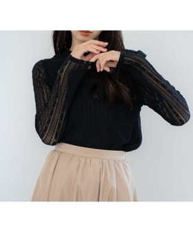 【ノエラ/Noela】のシアーレースカットソー 人気、トレンドファッション・服の通販 founy(ファニー) ファッション Fashion レディースファッション Fashion for Women トップス・カットソー Cut & Sew Tops カットソー・ベーシックTシャツ Cut-and-Sewn Tops / Stretch Tees & Basics おすすめ Recommended / Our Picks カットソー Cut and Sewn Top ポケット Pocket, Pocket Detail |ID:prp329100004687345