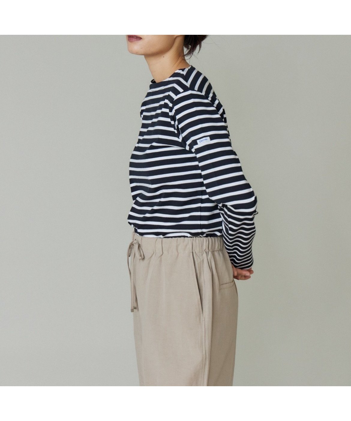 【イネド/INED】のBOAT NECK L/S P.O. ボートネックカットソー《ORCIVAL》 インテリア・キッズ・メンズ・レディースファッション・服の通販 founy(ファニー) 　ファッション　Fashion　レディースファッション　Fashion for Women　トップス・カットソー　Cut & Sew Tops　カットソー・ベーシックTシャツ　Cut-and-Sewn Tops / Stretch Tees & Basics　インナー　Innerwear　カットソー　Cut and Sewn Top　スリーブ　Sleeve, Long Sleeve / Short Sleeve　ボーダー　Border, Stripe　ロング　Long, Long-Length　定番　Standard, Basic Item　秋　Autumn　ブラック|ID: prp329100004687347 ipo3291000000033847510