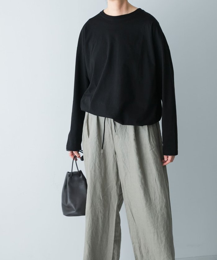 【かぐれ/kagure / URBAN RESEARCH】のオーガニックコットンドロストカットソー インテリア・キッズ・メンズ・レディースファッション・服の通販 founy(ファニー) https://founy.com/ ファッション Fashion レディースファッション Fashion for Women トップス・カットソー Cut & Sew Tops カットソー・ベーシックTシャツ Cut-and-Sewn Tops / Stretch Tees & Basics 2025年 2025 2025春夏・S/S Spring/Summer 2025 SS25 カットソー Cut and Sewn Top スウェット / スエット Sweatshirt, Sweatwear ドローコード Drawcord, Drawstring Cord ボトム Bottoms, Lower Wear 夏 Summer S/S・春夏 SS, Spring/Summer, Warm Season |ID: prp329100004687350 ipo3291000000033847538