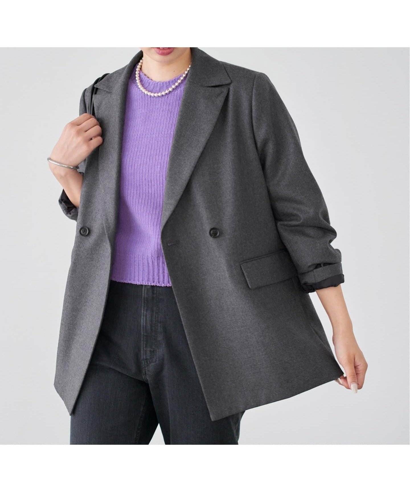 【イエナ/IENA】のフラノジャケット インテリア・キッズ・メンズ・レディースファッション・服の通販 founy(ファニー) 　ファッション　Fashion　レディースファッション　Fashion for Women　アウター　Coat / Outerwear Collection　レディースジャケット・軽アウター　Jackets　2025年　2025　2025-2026秋冬・A/W　Autumn/Winter 2025–26 AW25–26　おすすめ　Recommended / Our Picks　ジャケット　Jacket, Outerwear　ブローチ　Brooch, Pin Brooch　リボン　Ribbon, Bow　グレー|ID: prp329100004687367 ipo3291000000034183924